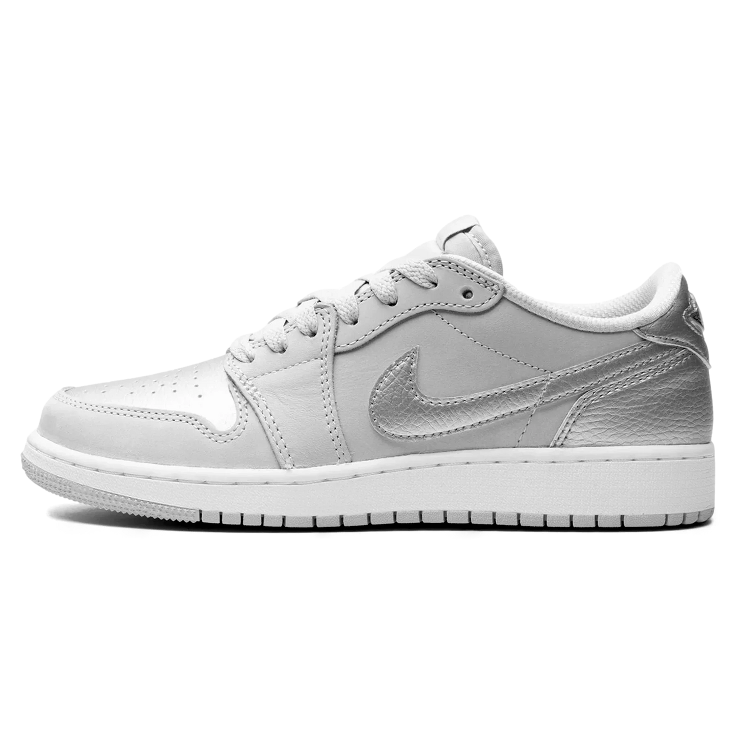 Tênis Air Jordan 1 Low Masculino "Metallic Silver" Prata - CZ0790-002