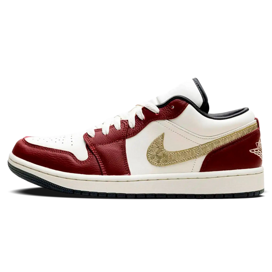 Tênis Air Jordan 1 Low Feminino "Year of the Dragon" Bordô - FJ5735-100