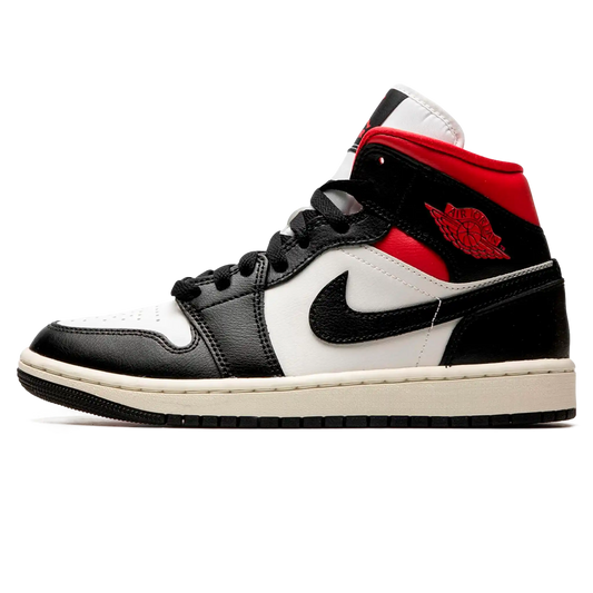 Tênis Air Jordan 1 Mid "Gym Red Panda" Preto / Vermelho - BQ6472-061